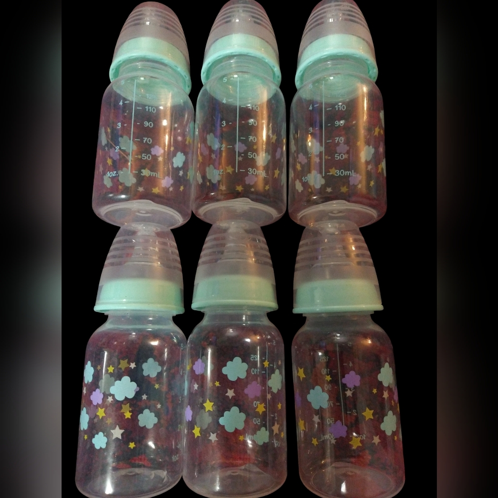 Parents Choice 6 Set Baby Feeding Bottles w/ Nipple & Cap